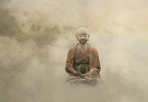 buddha statue in mist
