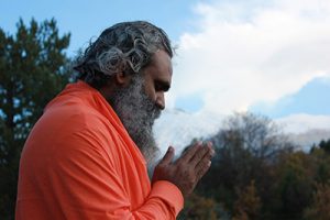 Hindu man praying