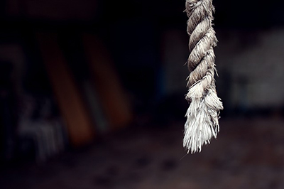 dangling end of a rope
