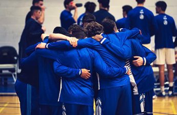 basketball team huddle