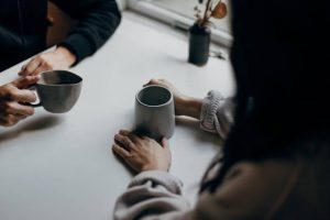 conversation over coffee