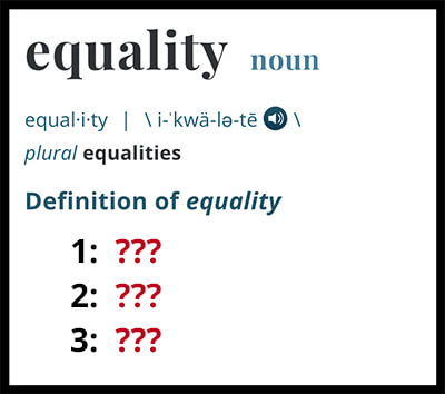 dictionary entry of the word equality