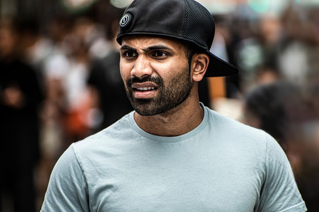 man with disgusted expression