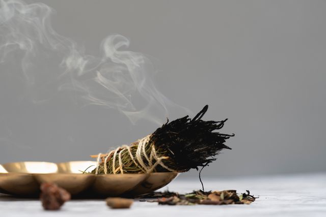 smoldering bundle of sage
